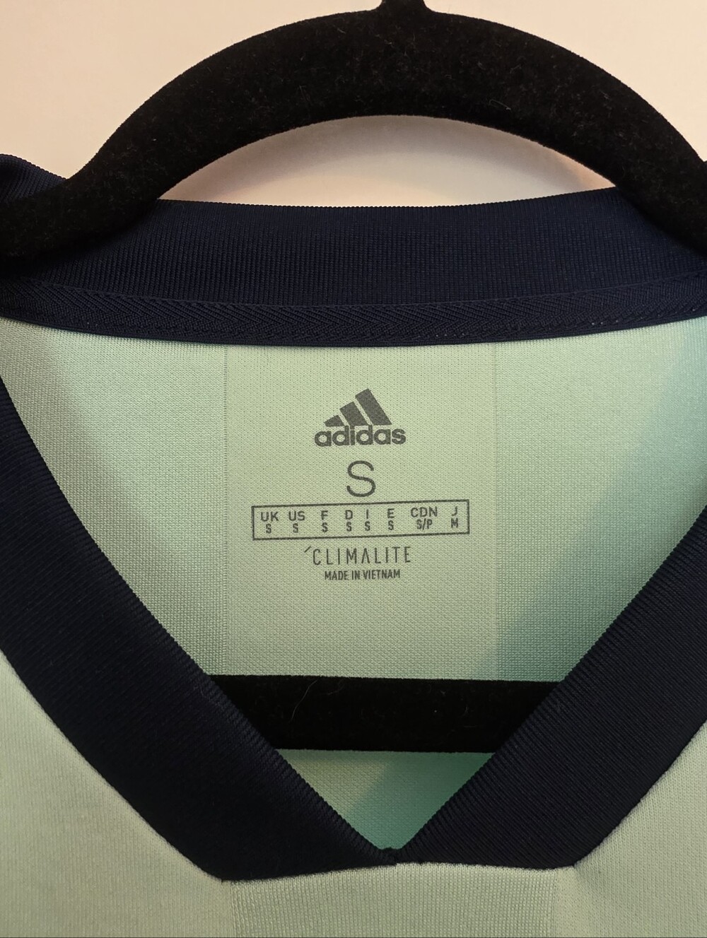 Adidas Tango Advanced Soccer Jersey Small Clear Mint Climalite - Picture 4 of 7